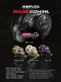 Slow Pitch Jigging Reel - Maxel - Rage 60H -Fishing Gear Sales 30806402 1325163290918947 1025360738070527622 o