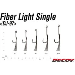 Assist Hook - Decoy - DJ-97 Fiber Light Single -Fishing Gear Sales assist hook decoy dj97 fiber light single 814896