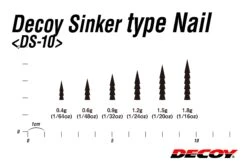 Sinker - Decoy - Sinker Type Nail DS-10 -Fishing Gear Sales ds 10 04size