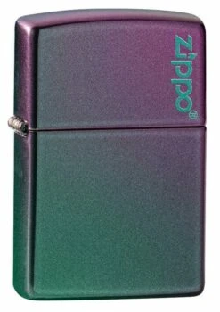 POCKET LIGHTER - ZIPPO - IRIDESCENT VIOLET + LOGO, SATIN FINISH GENUINE POCKET LIGHTER NEW #49146ZL