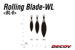 Rolling Blade - Decoy - Rolling Blade WL (willow Leaf) BL-6 Silver -Fishing Gear Sales rolling blade decoy rolling blade wl willow leaf bl 6 silver 130317