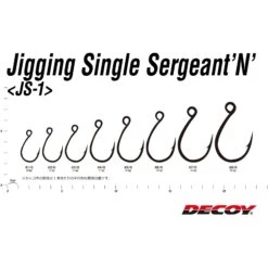 Single Hook - Decoy - JS-1 Jigging Single Sergente N -Fishing Gear Sales single hook decoy js1 jigging single sergente n 467359