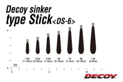 Sinker - Decoy - Sinker Type Stick DS-6 -Fishing Gear Sales sinker decoy sinker type stick ds 6 523947