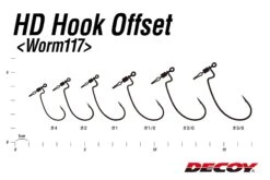 Warm Hook - Decoy - HD Hook Offset Worm 117 -Fishing Gear Sales warm hook decoy hd hook offset worm 117 827112
