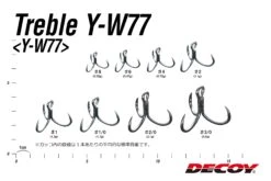 Treble Hook - Decoy - Treble Y-W77 -Fishing Gear Sales y w77 04size